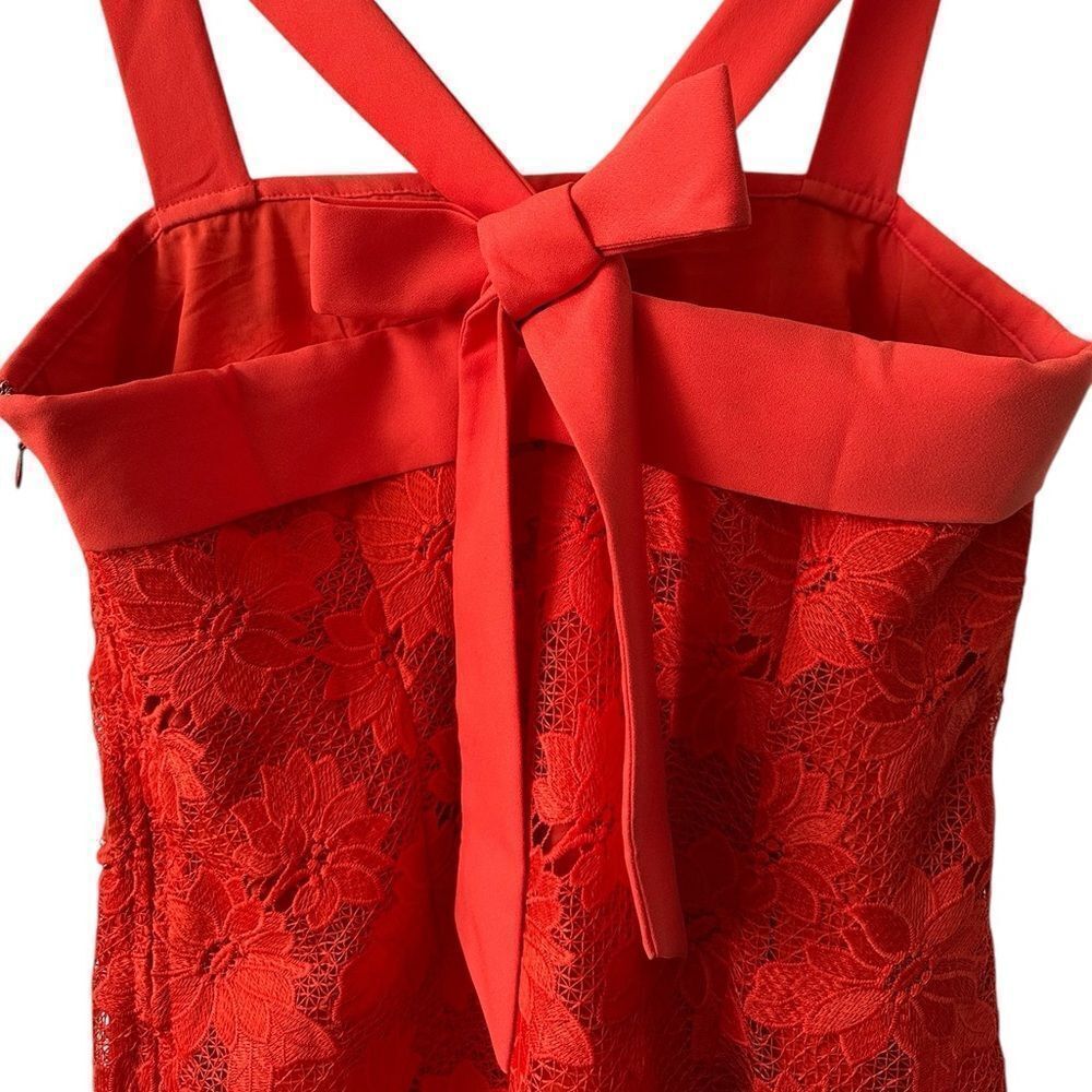 Banana Republic Red Lace Bow-Front Dress